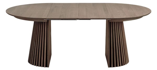 Okrogla raztegljiva jedilna miza z mizno ploščo v hrastovem dekorju ø 120 cm Osaka – House Nordic