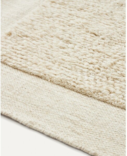 Bela volnena preproga 200x300 cm Marely – Kave Home