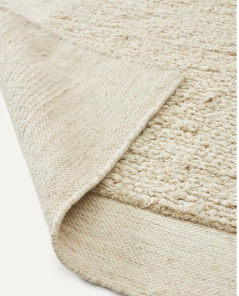 Bela volnena preproga 200x300 cm Marely – Kave Home