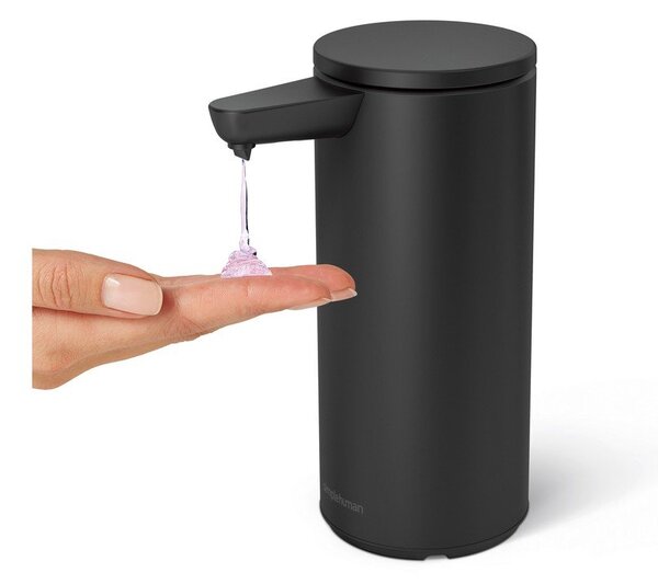 Črn jeklen avtomatski dozirnik za milo 266 ml – simplehuman