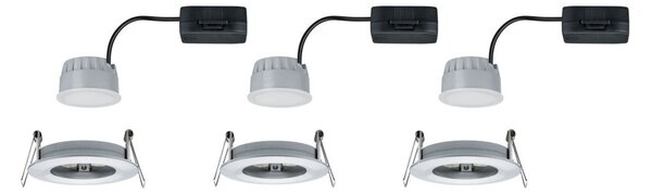 Paulmann LED vgradni reflektor Nova Coin 3 aluminijast okrogel z možnostjo, zatemnjen, Kovinska, Hodnik, Kovina, Sodobni, Vgradne svetilke okrogle