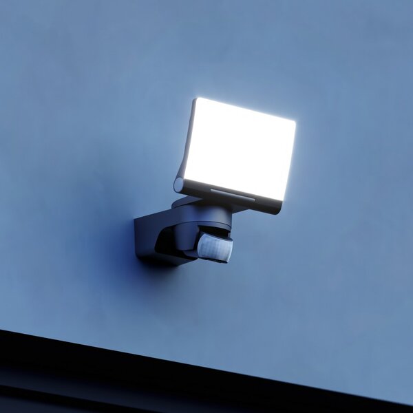 STEINEL zunanji senzorski reflektor XLED Home 2 S, črn, IP44, Črna, Plastika, Sodobni