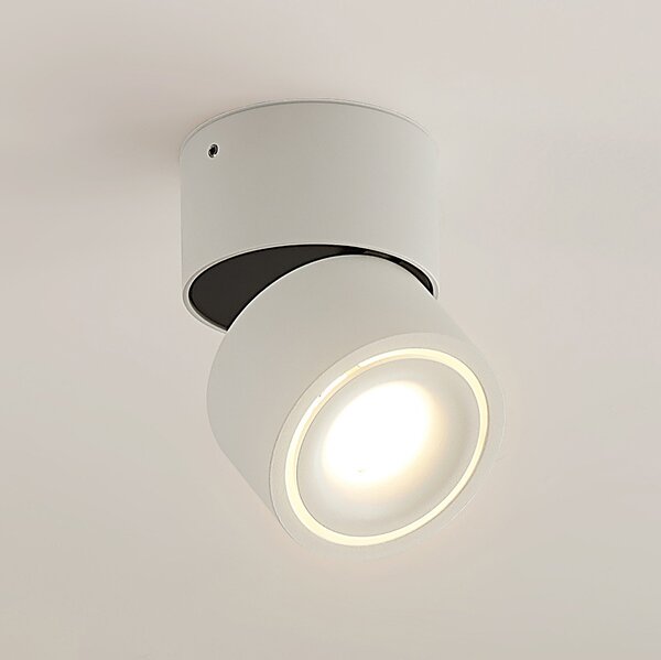 Arcchio LED stropni reflektor Rotari, bel, 1-flg., 681lm, zatemnjen, Bela, Hodnik, Aluminij, Sodobni