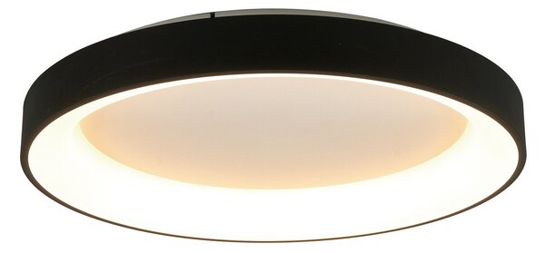 Mantra Iluminación LED stropna svetilka Niseko II CCT z daljinskim upravljalnikom, Ø 65 cm,, zatemnjen, Črna, Dnevna soba / jedilnica, Aluminij, Sodobni