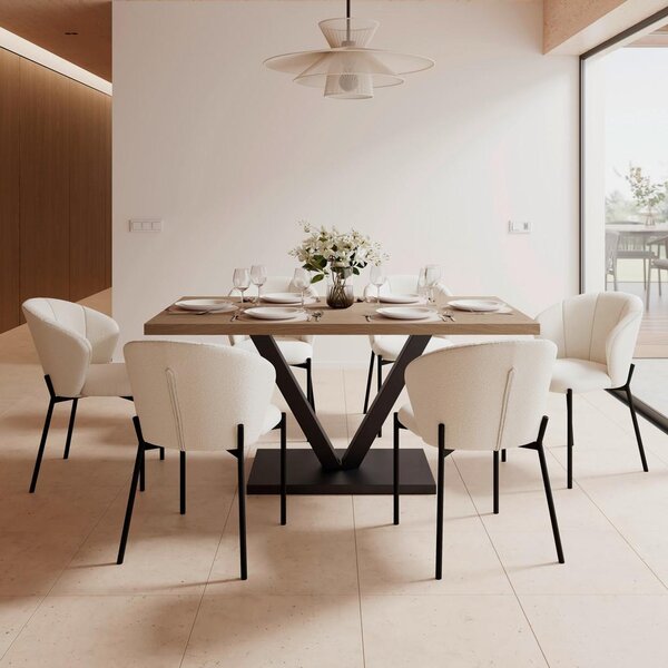 Bessagi Home Jedilna Miza Loca, Barva Oreha, 160x90