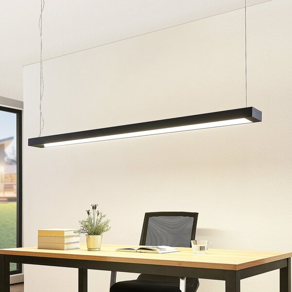 Arcchio LED viseča svetilka Cuna, črna, 162 cm, kovina, Črna, Študija / pisarna, Kovina, Sodobni