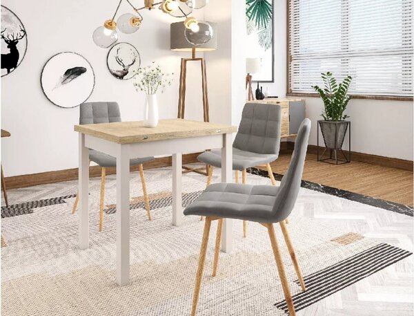 Raztegljiva jedilna miza FLIP 80(160)X80 cm, hrast Cremona Torro/kašmir