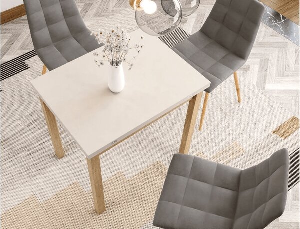 Raztegljiva jedilna miza FLIP 80(160)X80 cm, kašmir/hrast Cremona Torro