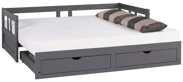 P & B Raztegljiva Postelja Livio, Antracit, 90-180x200cm