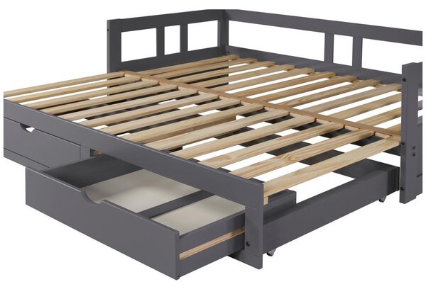 P & B Raztegljiva Postelja Livio, Antracit, 90-180x200cm