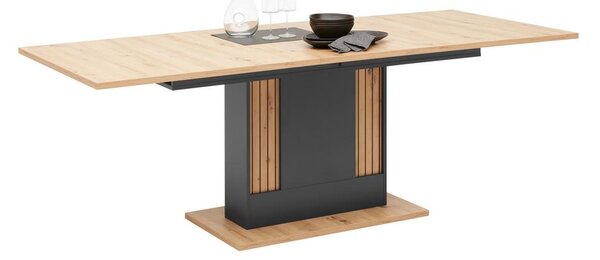 Mömax Raztegljiva Miza Alara, Barva Hrasta, Antracit, 180-220x90cm