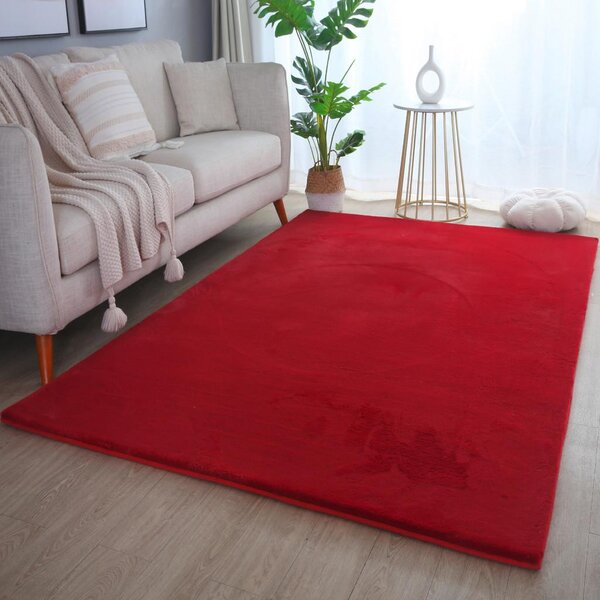 Mömax Preproga Z Visokim Florom Pouffy, Rdeča, 120x170cm