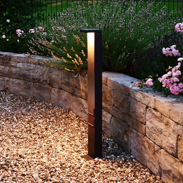 Deko-Light Lerna LED luč za osvetlitev poti, višina 100 cm, CCT, siva, vtičnice, Siva, Aluminij, Sodobni