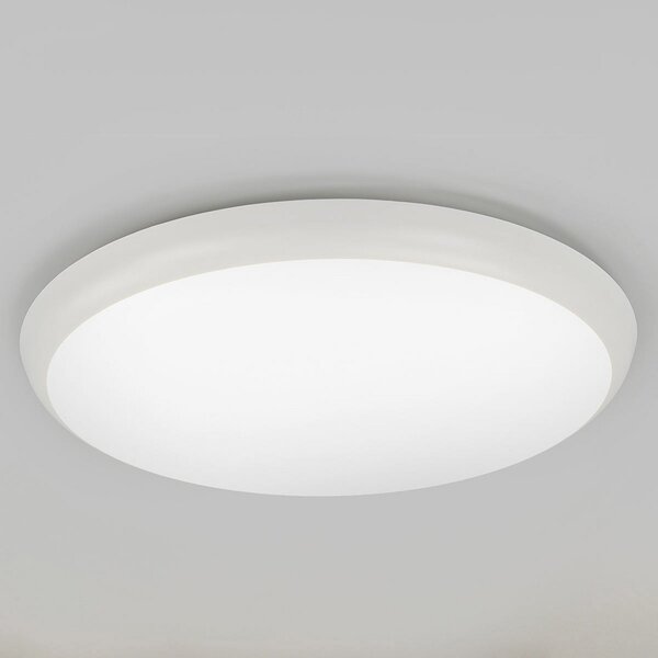 Arcchio LED stropna svetilka Augustin, Ø 40 cm, 4.000 K, IP54, Bela, Kopalnica, Plastika, Sodobni