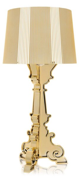 Kartell Namizna svetilka Bourgie LED E14, zlata, zatemnjen, Zlata / medeninasta, Dnevna soba / jedilnica, Plastika, Dizajn