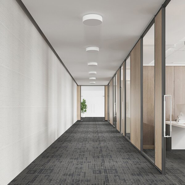 Arcchio LED stropna svetilka Vanida, bela, Ø 40 cm, navzgor/navzdol, zatemnjen, Bela, Kuhinja, Aluminij, Sodobni