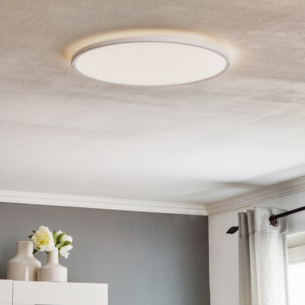 Nordlux Stropna svetilka Planura LED, z možnostjo zatemnitve, Ø 42 cm, zatemnjen, Bela, Dnevna soba / jedilnica, Plastika, Sodobni