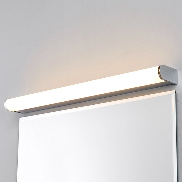 Lindby LED stenska svetilka Philippa, zaobljena, 58 cm, krom, IP44, Kovinska, Kopalnica, Kovina, Sodobni