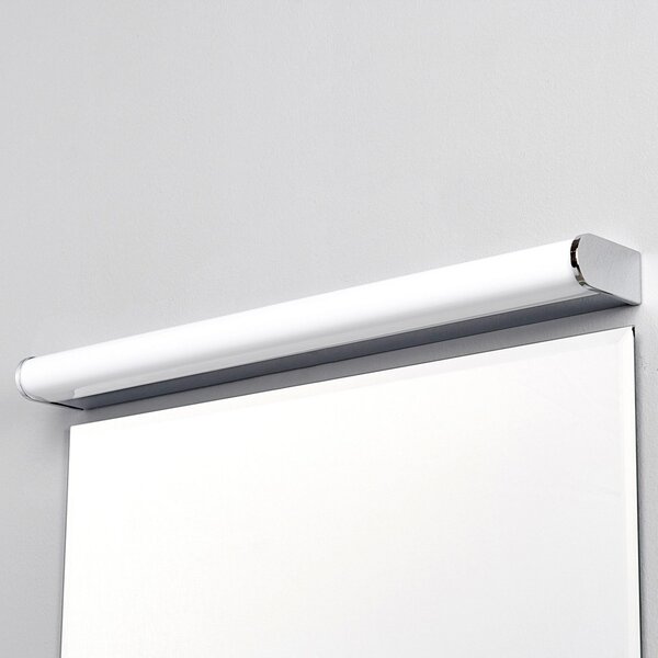 Lindby LED stenska svetilka Philippa, zaobljena, 58 cm, krom, IP44, Kovinska, Kopalnica, Kovina, Sodobni