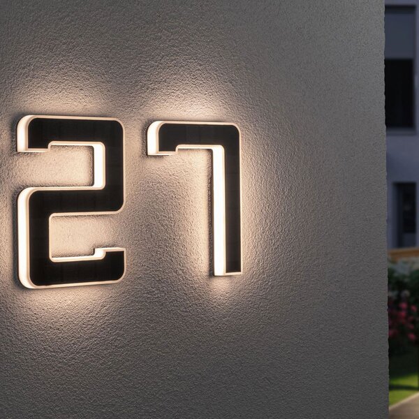 Paulmann LED sončna hiša številka 5, Črna, Plastika, Sodobni
