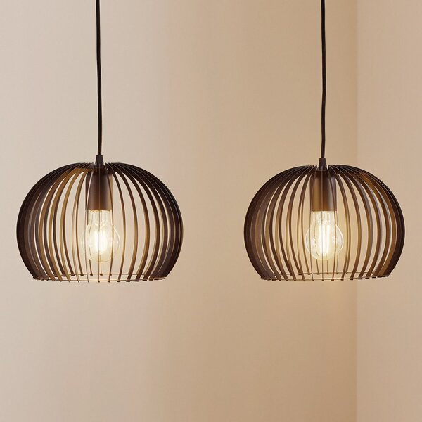 TEMAR LIGHTING Visoka svetilka Larus iz črnega jekla, z dvema žarnicama, zatemnjen, Črna, Dnevna soba / jedilnica, Kovina, Sodobni