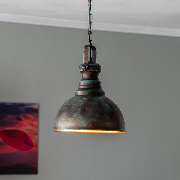Opviq Viseča svetilka Saglam 3710 1-light Ø31cm zlata antika, zatemnjen, Dnevna soba / jedilnica, Kovina, Vintage