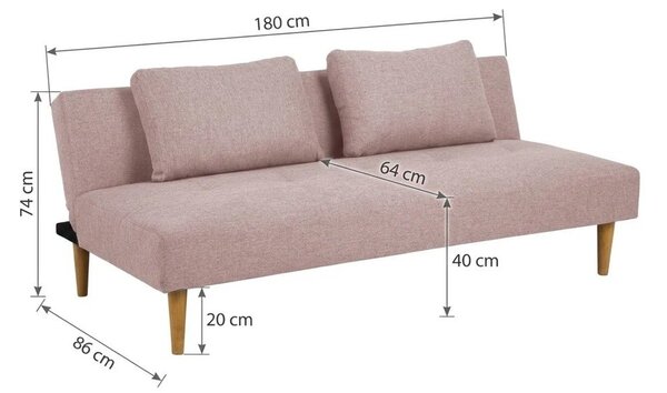 Svetlo siva raztegljiva zofa Bonami Essentials Matylda