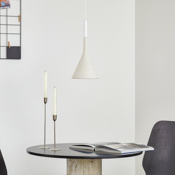 Foscarini Aplomb obesek GU10 iz betona bele barve, zatemnjen, Bela, Kuhinja, Beton, Dizajn