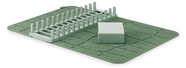Prašno zelena plastična odcejalna podloga 61x43 cm Udry – Umbra