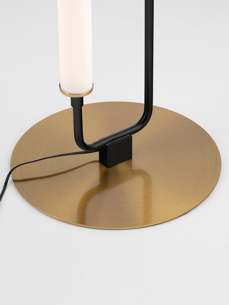 Bela/mat črna kovinska LED stoječa svetilka (višina 150 cm) Wetro – Nova Luce