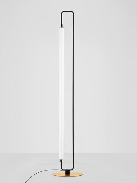 Bela/mat črna kovinska LED stoječa svetilka (višina 150 cm) Wetro – Nova Luce
