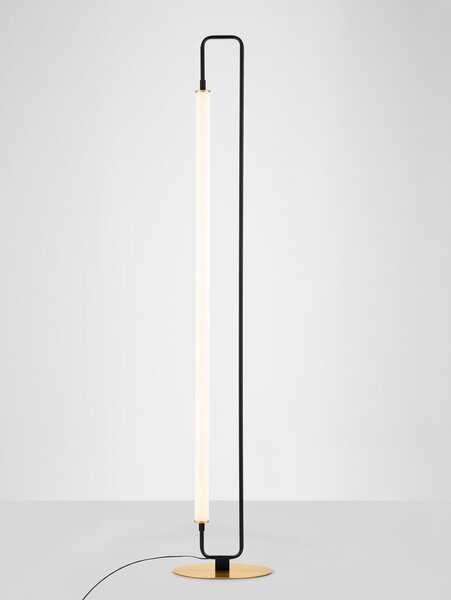 Bela/mat črna kovinska LED stoječa svetilka (višina 150 cm) Wetro – Nova Luce