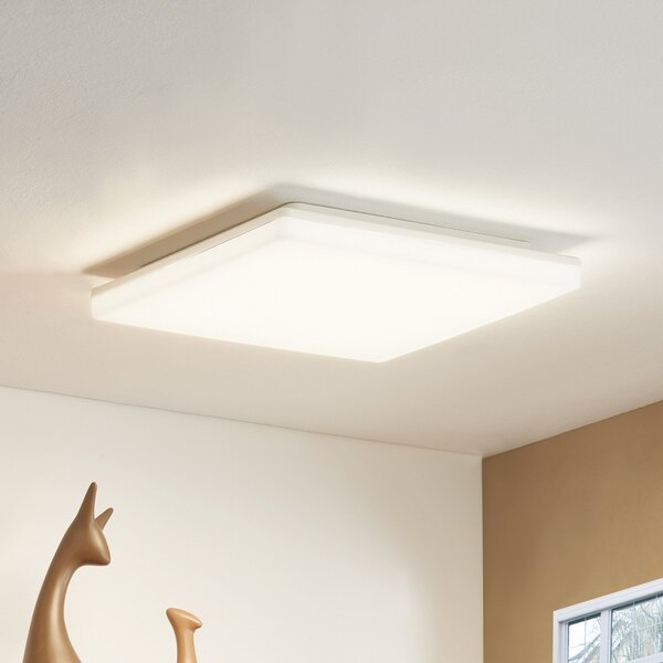 PRIOS Prios LED stropna svetilka Artin, 33 cm, bela, kotna, senzor, Bela, Kopalnica, Plastika, Sodobni