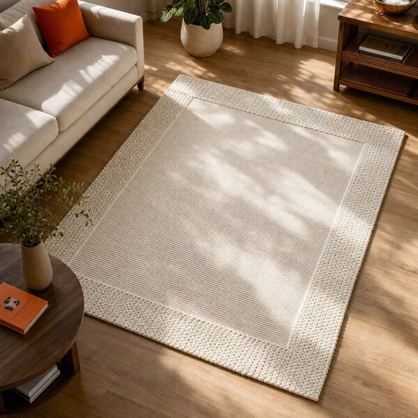 Bež volnena preproga 170x120 cm Rue - Flair Rugs