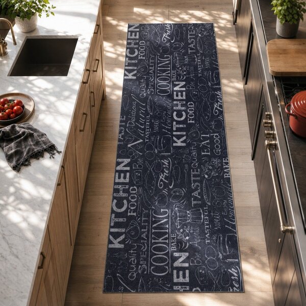 Črna preproga 50x150 cm Wild Kitchen Board - Hanse Home
