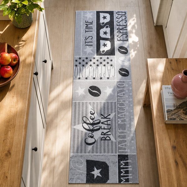 Siva preproga 50x150 cm Its Time for Espresso - Hanse Home