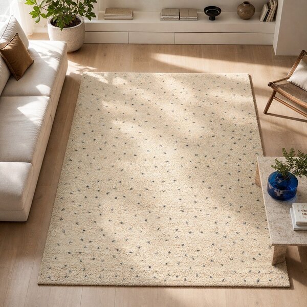 Črno-kremno bela preproga 80x150 cm Dottie Black – Universal