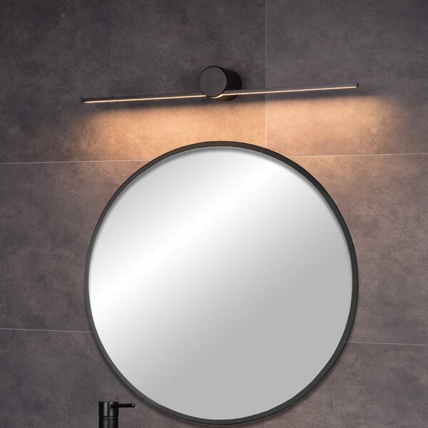 Lucide LED stenska svetilka Mizar, 60 cm, črna, IP44, Črna, Kopalnica, Aluminij