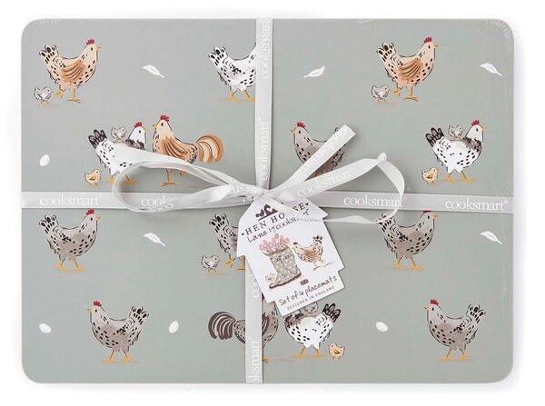 Pogrinjki v kompletu 4 ks iz plute 21x29 cm Hen House – Cooksmart ®