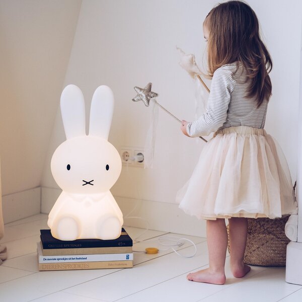 Mr Maria Otroška svetilka Miffy Star Light, 50 cm, zatemnjen, Bela, Otroška soba, Plastika