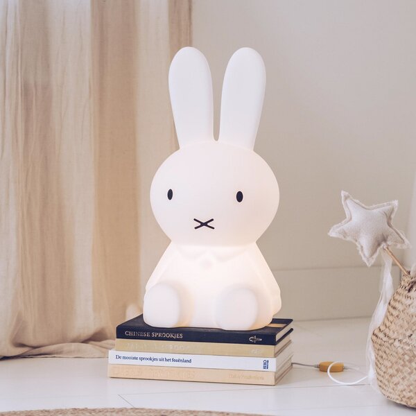 Mr Maria Otroška svetilka Miffy Star Light, 50 cm, zatemnjen, Bela, Otroška soba, Plastika