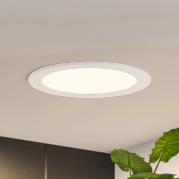 PRIOS Prios LED svetilka za vgradnjo Cadance, bela, 22 cm, komplet 3, CCT, zatemnjen, Bela, Kopalnica, Aluminij, Sodobni, Vgradne svetilke okrogle