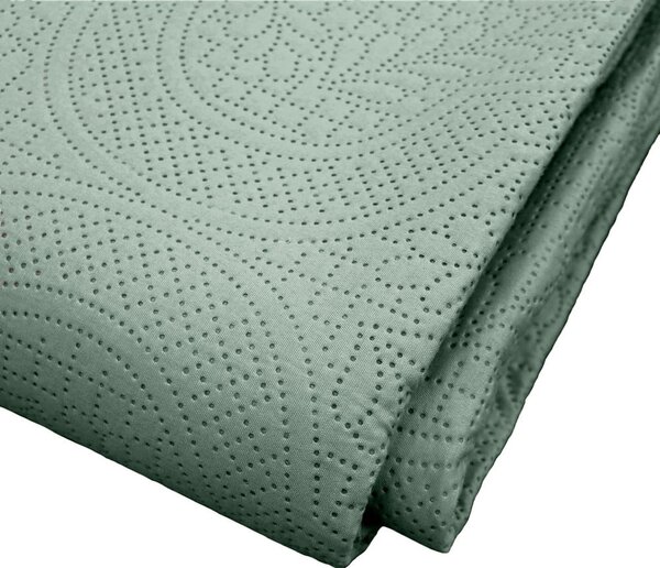Zelen komplet pregrinjala in prevleke za vzglavnik iz mikrovlaken 220x240 cm Romane – douceur d'intérieur