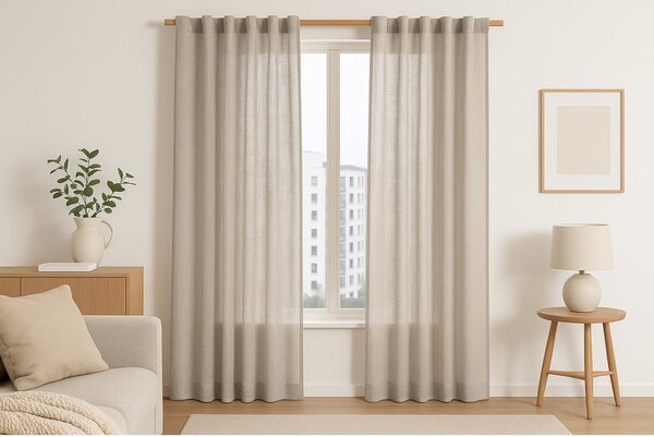 Bež zavesa 140x250 cm Valeta – Restilo
