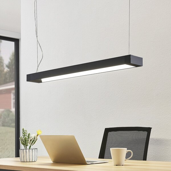Arcchio LED viseča svetilka Cuna, 92 cm, črna, kovina, Črna, Študija / pisarna, Kovina, Sodobni