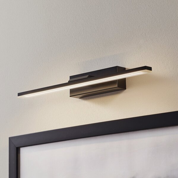 MCJ LED stenska svetilka Miroir 40 cm črna 4000K, Črna, Kopalnica, Kovina, Sodobni