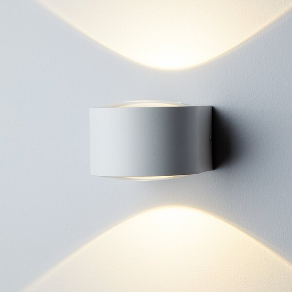 LOOM DESIGN Frey LED stenska svetilka IP65 2x6W bela, Bela, Aluminij, Sodobni