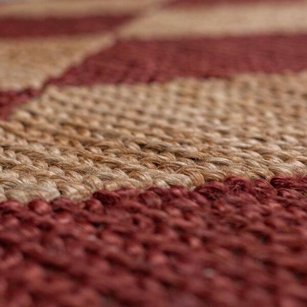 Ročno tkana preproga iz mešanice jute v barvi terakote 120x170 cm Effie Diamond – Flair Rugs