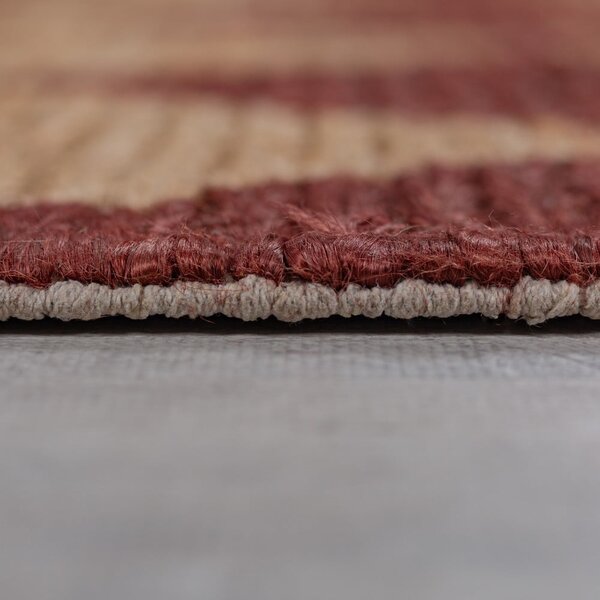 Ročno tkana preproga iz mešanice jute v barvi terakote 120x170 cm Effie Diamond – Flair Rugs
