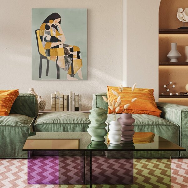 Slika z ročno naslikanimi elementi 70x100 cm Penelope – Styler